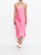Load image into Gallery viewer, WILFRED x Pink Satin Slip Dress (XS)