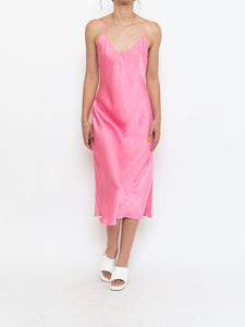 WILFRED x Pink Satin Slip Dress (XS)