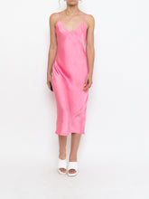 Load image into Gallery viewer, WILFRED x Pink Satin Slip Dress (XS)