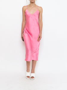 WILFRED x Pink Satin Slip Dress (XS)
