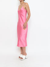 Load image into Gallery viewer, WILFRED x Pink Satin Slip Dress (XS)