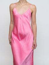 Load image into Gallery viewer, WILFRED x Pink Satin Slip Dress (XS)