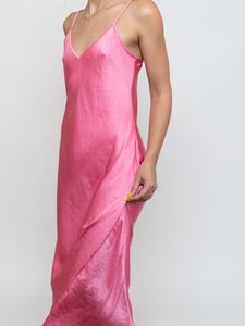 WILFRED x Pink Satin Slip Dress (XS)