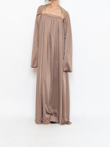 Vintage x Satin Bronze Dress Set (S)