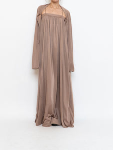 Vintage x Satin Bronze Dress Set (S)