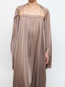 Vintage x Satin Bronze Dress Set (S)