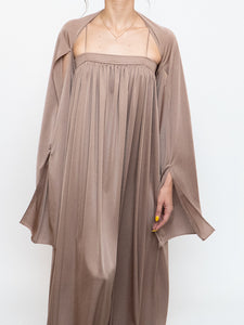 Vintage x Satin Bronze Dress Set (S)
