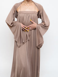 Vintage x Satin Bronze Dress Set (S)