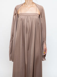 Vintage x Satin Bronze Dress Set (S)