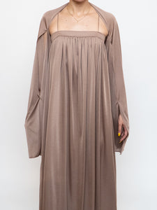 Vintage x Satin Bronze Dress Set (S)