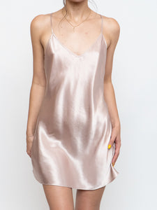 Vintage x Made in Canada x Satin Nude Dress (S-M)