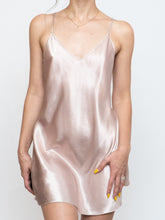 Load image into Gallery viewer, Vintage x Made in Canada x Satin Nude Dress (S-M)