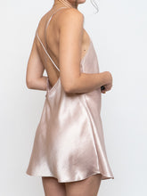 Load image into Gallery viewer, Vintage x Made in Canada x Satin Nude Dress (S-M)