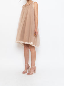 Vintage x Sheer Nude Lace Dress (XS-L)
