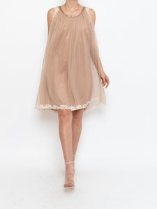 Vintage x Sheer Nude Lace Dress (XS-L)