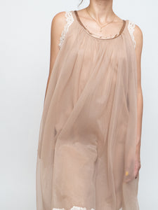 Vintage x Sheer Nude Lace Dress (XS-L)