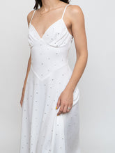 Load image into Gallery viewer, Vintage x BETSEY JOHNSON Silk Rhinestone White Dress (XS, S)