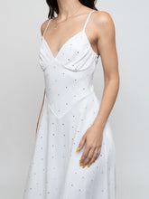 Load image into Gallery viewer, Vintage x BETSEY JOHNSON Silk Rhinestone White Dress (XS, S)