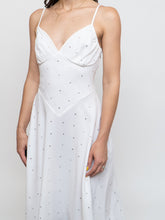 Load image into Gallery viewer, Vintage x BETSEY JOHNSON Silk Rhinestone White Dress (XS, S)