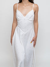 Load image into Gallery viewer, Vintage x BETSEY JOHNSON Silk Rhinestone White Dress (XS, S)
