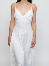 Load image into Gallery viewer, Vintage x BETSEY JOHNSON Silk Rhinestone White Dress (XS, S)