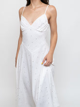 Load image into Gallery viewer, Vintage x BETSEY JOHNSON Silk Rhinestone White Dress (XS, S)
