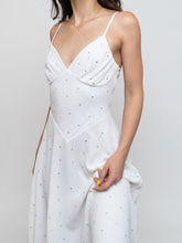 Load image into Gallery viewer, Vintage x BETSEY JOHNSON Silk Rhinestone White Dress (XS, S)