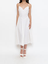 Load image into Gallery viewer, Vintage x BETSEY JOHNSON Silk Rhinestone White Dress (XS, S)