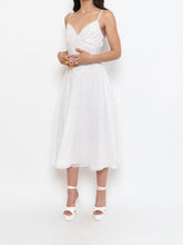 Load image into Gallery viewer, Vintage x BETSEY JOHNSON Silk Rhinestone White Dress (XS, S)