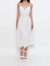 Load image into Gallery viewer, Vintage x BETSEY JOHNSON Silk Rhinestone White Dress (XS, S)