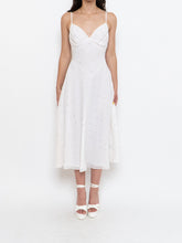 Load image into Gallery viewer, Vintage x BETSEY JOHNSON Silk Rhinestone White Dress (XS, S)