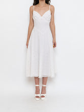 Load image into Gallery viewer, Vintage x BETSEY JOHNSON Silk Rhinestone White Dress (XS, S)