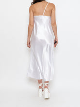 Load image into Gallery viewer, Vintage x Made in Canada x Satin White Single Strap Dress (M)