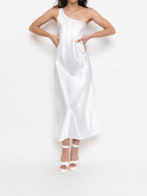 Load image into Gallery viewer, Vintage x Made in Canada x Satin White Single Strap Dress (M)