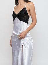 Load image into Gallery viewer, Vintage x Satin White &amp; Black Lace Dress (S, M)