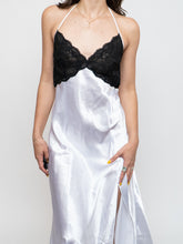 Load image into Gallery viewer, Vintage x Satin White &amp; Black Lace Dress (S, M)