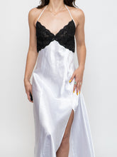 Load image into Gallery viewer, Vintage x Satin White &amp; Black Lace Dress (S, M)