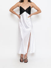 Load image into Gallery viewer, Vintage x Satin White &amp; Black Lace Dress (S, M)