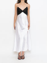 Load image into Gallery viewer, Vintage x Satin White &amp; Black Lace Dress (S, M)