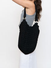 Load image into Gallery viewer, Vintage x Black Crochet Large Purse