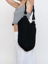 Load image into Gallery viewer, Vintage x Black Crochet Large Purse