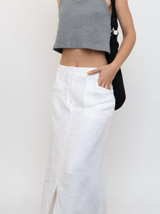 Vitnage x White Linen Maxi Skirt (M)