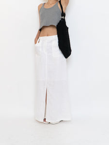 Vitnage x White Linen Maxi Skirt (M)