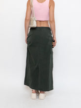 Load image into Gallery viewer, Vintage x Made in Hong Kong x Cotton Forest Green Maxi Skirt (M, L)