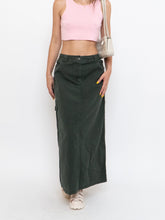 Load image into Gallery viewer, Vintage x Made in Hong Kong x Cotton Forest Green Maxi Skirt (M, L)