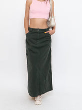 Load image into Gallery viewer, Vintage x Made in Hong Kong x Cotton Forest Green Maxi Skirt (M, L)