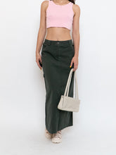 Load image into Gallery viewer, Vintage x Made in Hong Kong x Cotton Forest Green Maxi Skirt (M, L)