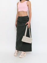 Load image into Gallery viewer, Vintage x Made in Hong Kong x Cotton Forest Green Maxi Skirt (M, L)