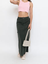 Load image into Gallery viewer, Vintage x Made in Hong Kong x Cotton Forest Green Maxi Skirt (M, L)