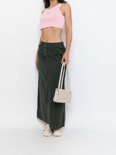 Load image into Gallery viewer, Vintage x Made in Hong Kong x Cotton Forest Green Maxi Skirt (M, L)